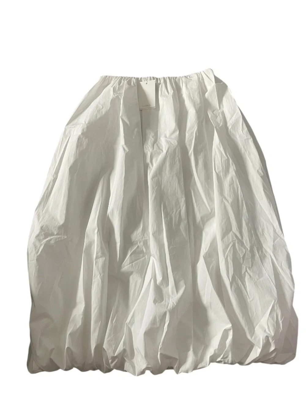 Lovelo White Taffeta Bubble Hem Mini Skirt - Picture 4 of 5